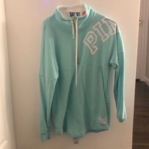 victoria secret pink half zip